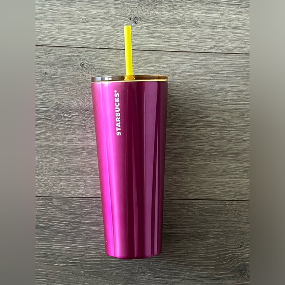 NWT Starbucks Pink Petunia Tumbler, Flamingo Wine Opener, Cocktail Straw Toppers - Picture 2 of 10